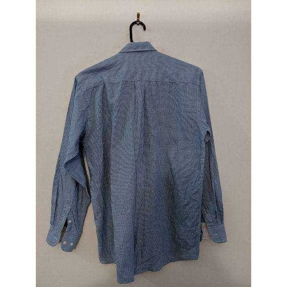 Rivers Men's Shirt Size 39 Blue Check Long Sleeve Button Front Collar - Picture 3 of 10